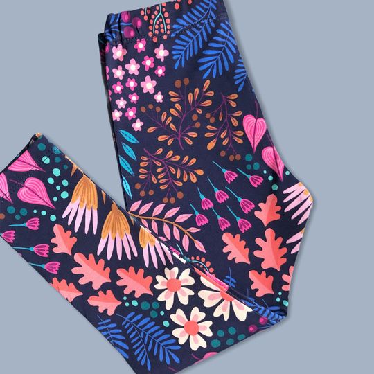 Leggings Blue Flowers