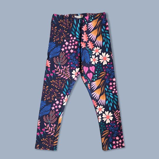 Leggings Blue Flowers