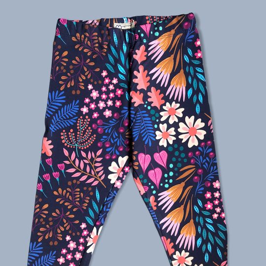 Leggings Blue Flowers