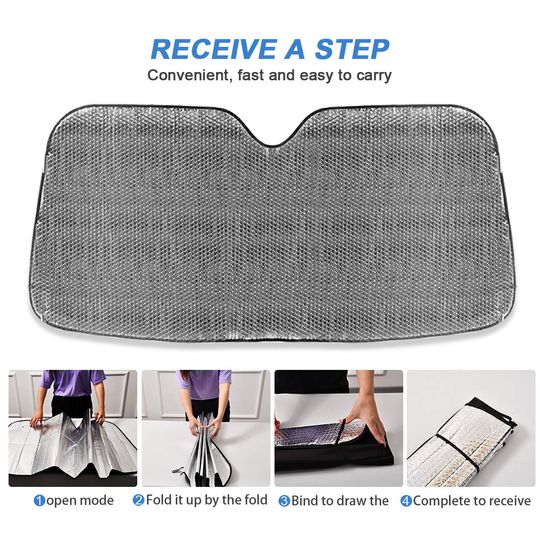 Car Windshield Sun Shade - Cute Bee Sun Visor Protector, Sunshade To Keep Your Vehicle Cool And Damage Free