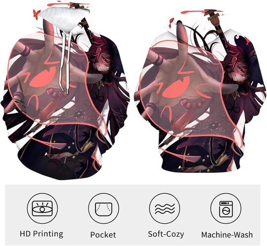 Japanese Anime Genshin Impact Hoodie  3D Printed Multicolor clothes