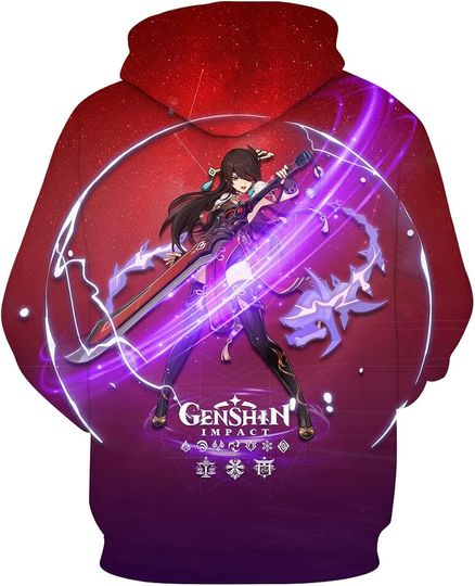 Japanese Anime Genshin Impact Hoodie  3D Printed Multicolor clothes