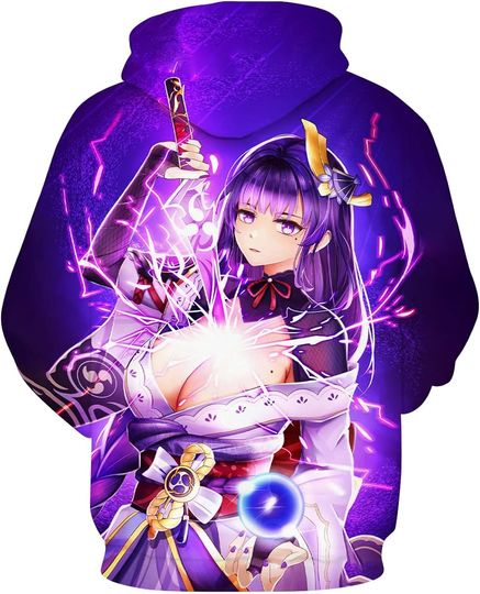Japanese Anime Genshin Impact Hoodie 3D Printed Multicolor clothes