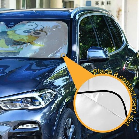 Honey Bee Cute Car Windshield Sun Shade Foldable Watercolor Auto Front Window Sunshade