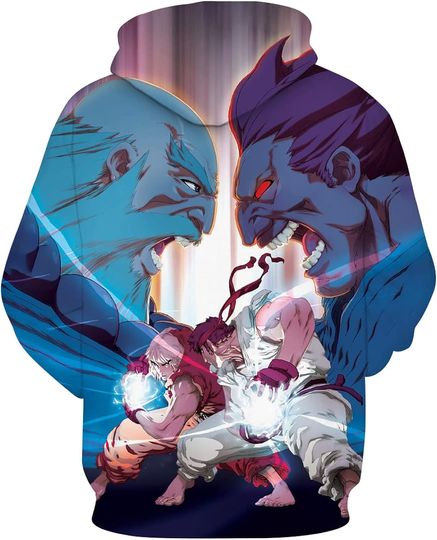 Street Fighter  Game Character HD 3D Printed Pullover