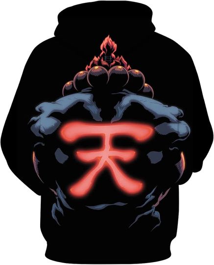 Street Fighter Hoodie Game Character  HD 3D Printed Pullover