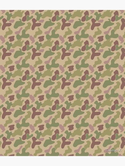 Green/Sand/Beige Pattern Backpack