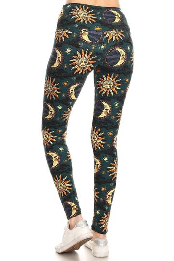 Celestial Sun & Moon Space Buttery Soft Leggings