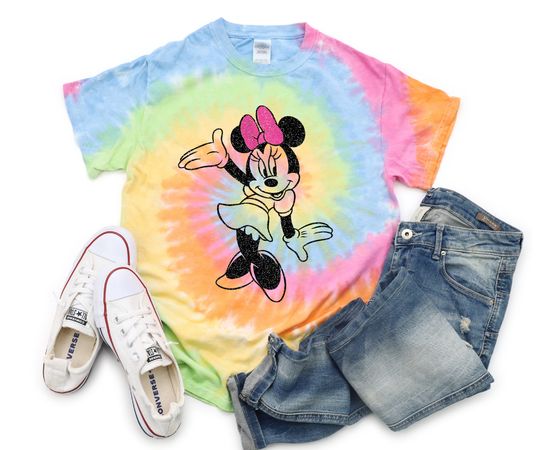 Minnie Mouse Tie Dye Vacation Trip 3D T Shirt