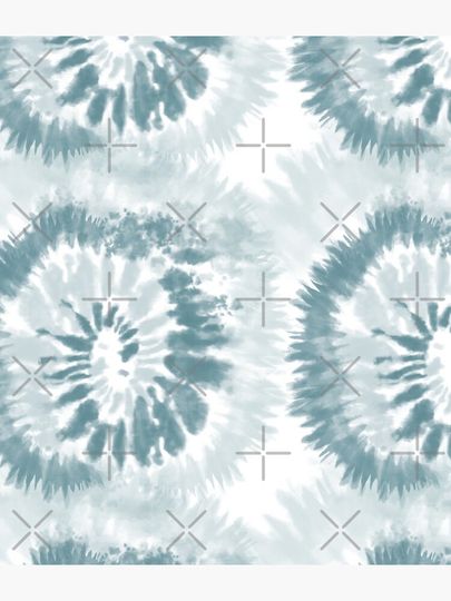 Trendy Teal Swirl Tie Dye Pattern Backpack