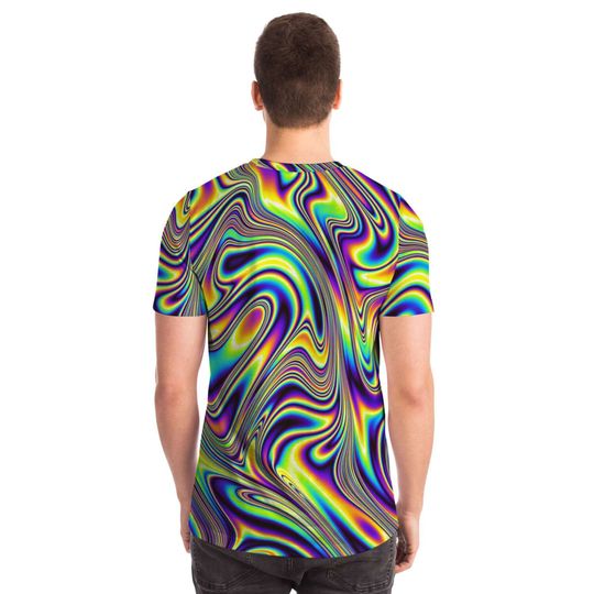 Liquid Paint Swirls Waves Psychedelic Festival Edm  3D T-shirt