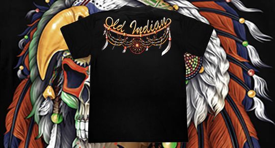 Indian Skull 4D T-shirt  , GLOW IN DARK