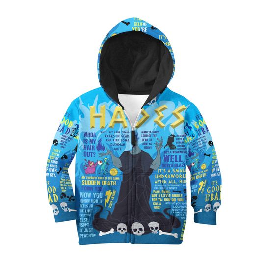 Evil Hades Punk Words Pattern | Disney 3D Hoodie