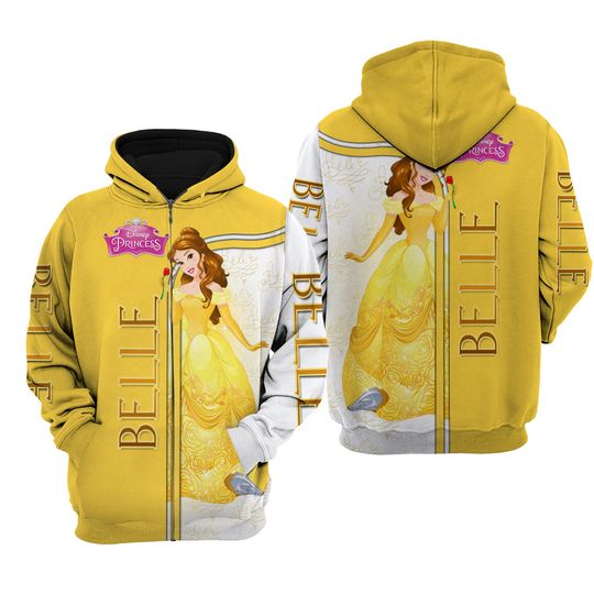Belle Disney Princess Beauty and the Beast 3D Hoodie