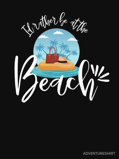 Id rather be at the beach - beach vacation Racerback Tank Top