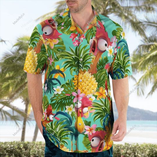 Hei Hei Pineapple Tropical Hawaiian Shirt