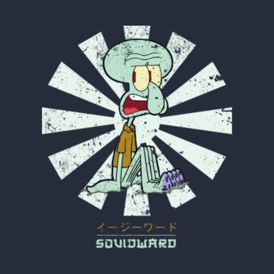 Squidward Retro Japanese - Squidward - T-Shirt