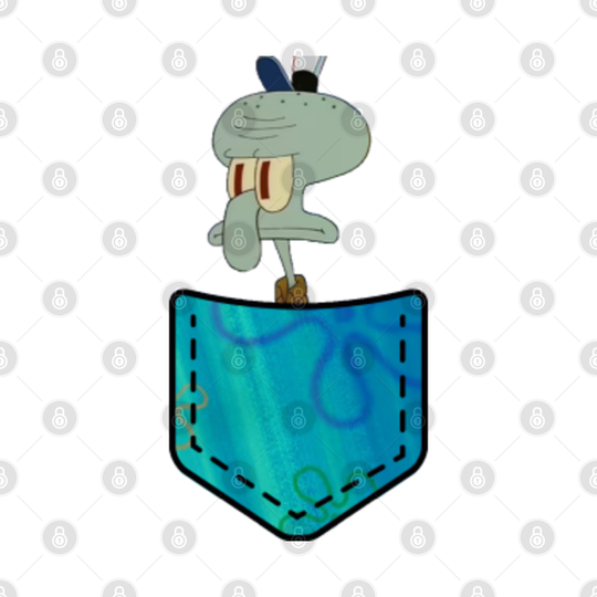 Squidward Tentacles Pocket - Squidward - T-Shirt