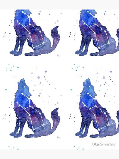Galaxy Howling Wolf Backpack