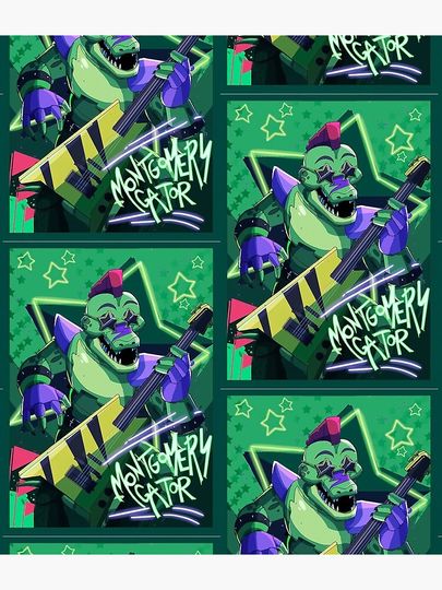 Fnaf Monty Montgomery Gator Five Nights Security Poster Backpack