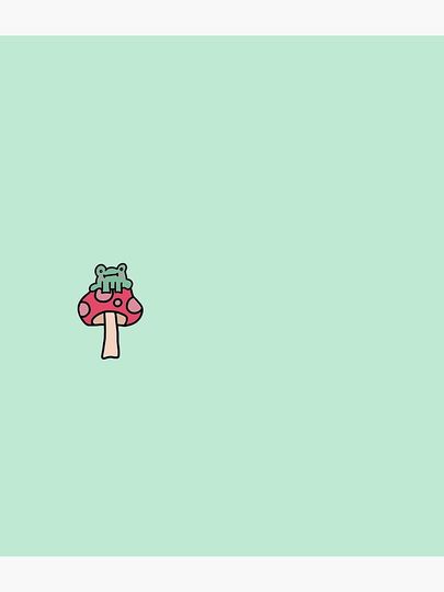 Frog With Mushroom Green Background Backpack