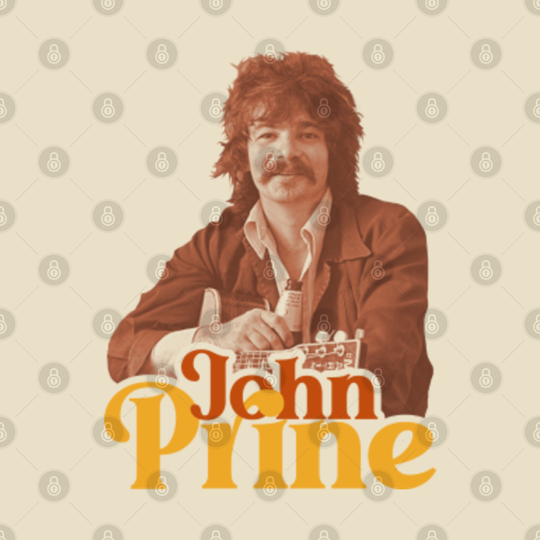 John Prine Sepia Style Folk Tribute - John Prine - T-Shirt