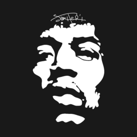 Jimi Hendrix silhouette face. - Jimi Hendrix Portrait - T-Shirt