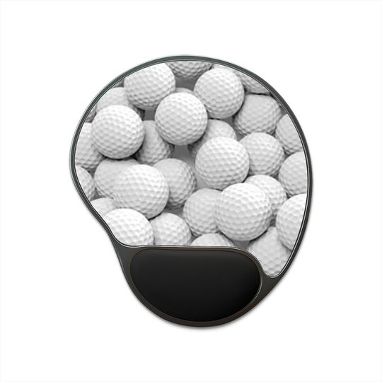 Golf Ball Mouse Pad With Wrist Rest