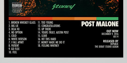 Post Malone Poster | Stoney Poster