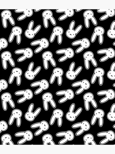 Bad Bunny Oasis Logo Pattern (White on Black) Backpack