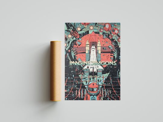 Imagine Dragons Poster | Music Poster | Rock'n Roll Poster | Music Lovers | Home Decor