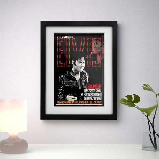 Elvis Presley 1968 TV Concert poster