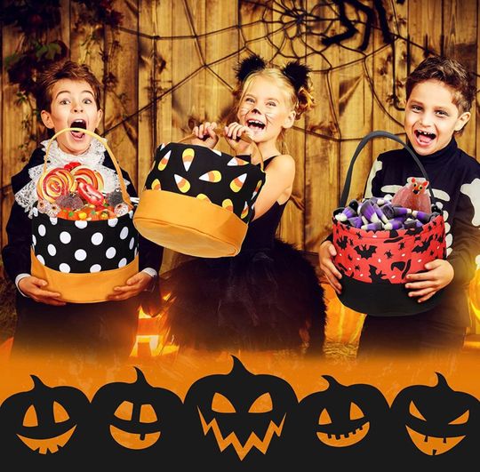 Personalized Embroidered Halloween Candy Bucket Bag