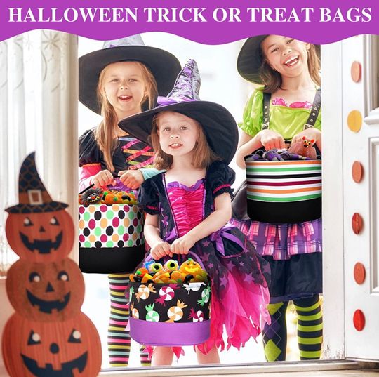Personalized Embroidered Halloween Candy Bucket Bag
