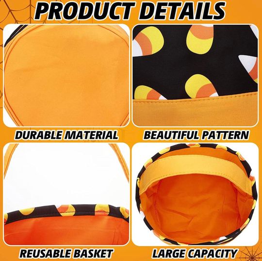 Personalized Embroidered Halloween Candy Bucket Bag