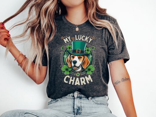 Discover Express Beagle St Patrick's Day shirt, Funny St Paddy's Day Beagle gift, My Beagle is My Lucky Charm, St Patty Beagle Gift Beagle mom shirt