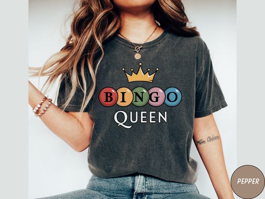 Discover Bingo Queen Shirt, Retro Bingo T Shirt, Bingo Lover, Funny Bingo Player T Shirt, Bingo Vintage Shirt Gift for Bingo Game Lovers, Bingo Squad