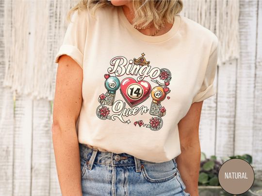 Discover Bingo Queen Shirt, Bingo Game T-Shirt, Bingo Lover, Funny Bingo Player T Shirt, Bingo Vintage Shirt, Gift for Bingo Game Lover, Bingo Squad