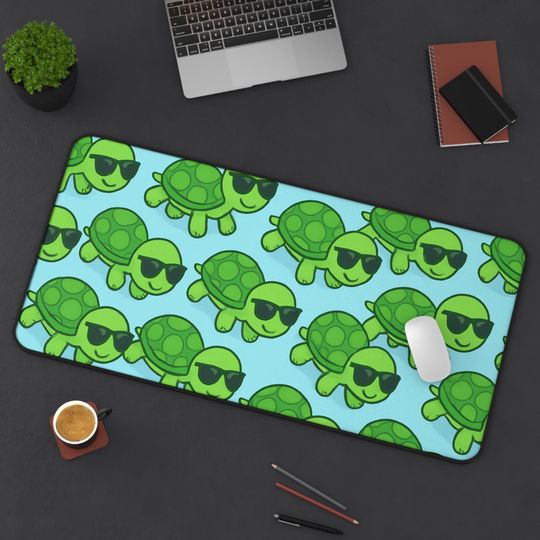 Discover Cartoon Turtle Mouse Pad Desk Mat - Fun Office Accessory, Perfect for Students, Great Gift Idea, Home Office Decor, Cute Desk Organizer