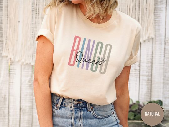 Discover Bingo Queen Shirt, Bingo Queen T Shirt, Bingo Lover, Funny Bingo Player T Shirt Bingo Vintage Shirt Gift for Bingo Lovers Bingo Squad Tshirt