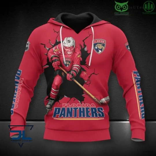 Florida Panthers Skull Hoodie Best Christmas Gift For Hockey Lover Unisex Hooded