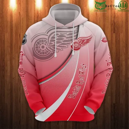 Discover Ice Hockey Team Detroit Red Wings Hoodie Pullover Hooded Christmas Gift For Fans