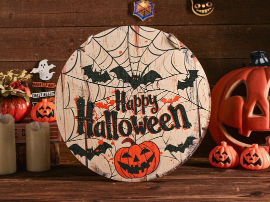 Discover Halloween Door Hanger, Family Ghost Halloween Door Sign Decor,  Ghost Front Door Decor, Halloween Decorations, Halloween Gifts