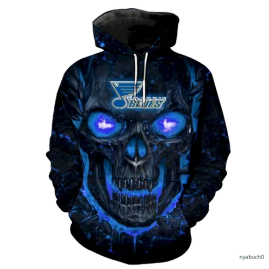 St Louis Hockey Team Hoodie Lava Skull Hockey Team Shirt Christmas Gift For Fan