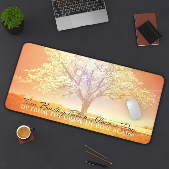 Discover Bible Verse Mouse Pad with Uplifting Tree Design – Desk Mat for Home Office and Gift