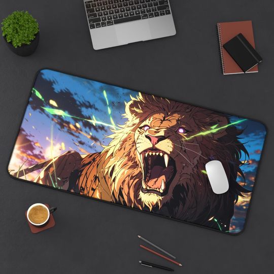 Discover Lion Mouse Pad, Gaming Desk Mat, Home Office Decor, Unique Gifts for Animal Lovers