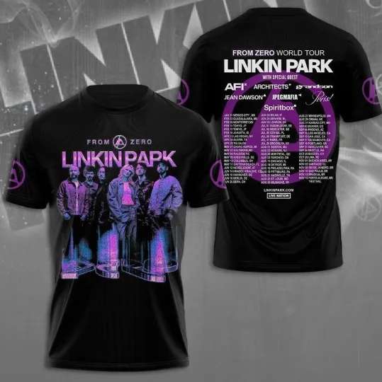Discover Linkin Park From ZERO World Tour 2025 3D T-Shirt Gift For Fan