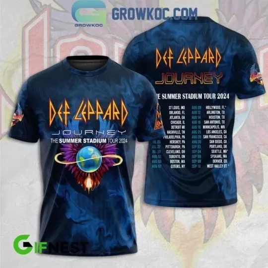 Discover Def Leppard Journey The Summer Stadium Tour 2024 T-Shirt