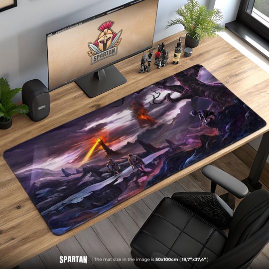 Discover Lord of the Rings Mount Dooom Mouse Pad - LOTR Mordor Desk Mat Frodo Sam Gollum Gaming Mat Tolkien Gift