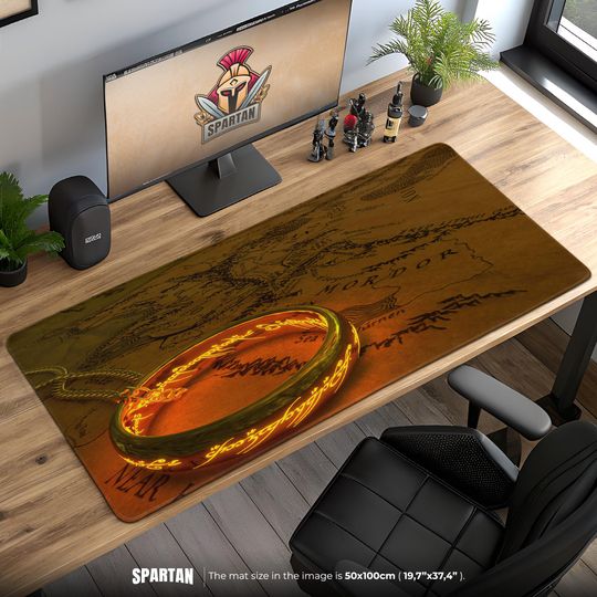 Discover Lord of the Rings Mouse Pad - One Ring Map of Middle Earth Desk Mat, Fantasy Gaming Mat Gift for LOTR Fans